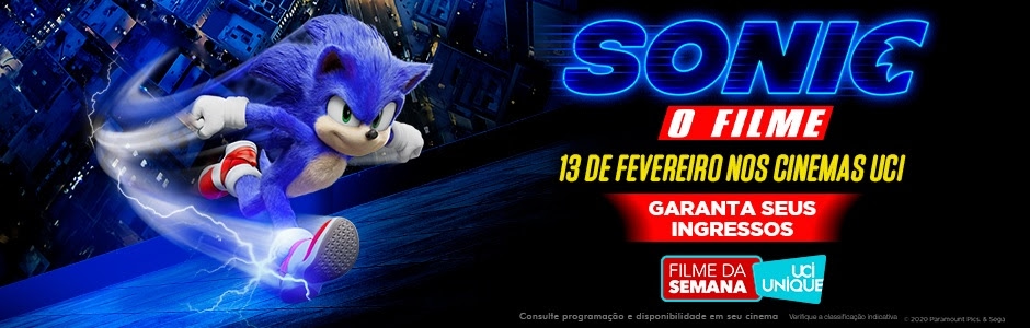 Sonic: O Filme” estreia nas salas especiais XPLUS e 4DX da UCI